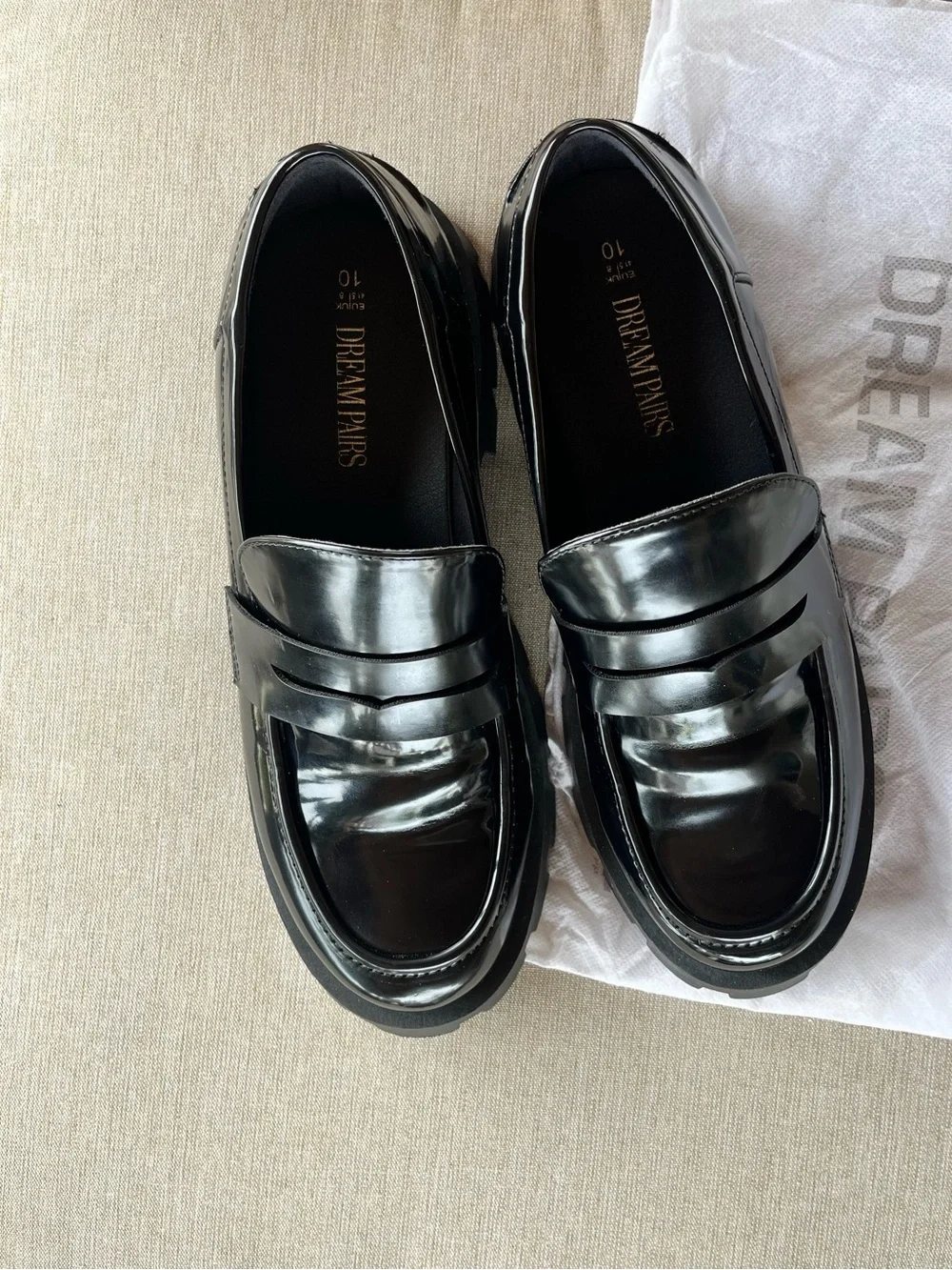 Dream Pairs Women's Loafers Slip On Platform Chunky Bussiness Casual
